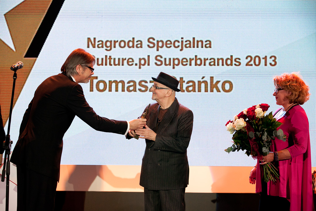 Paweł Potoroczyn, director of the Adam Mickiewicz Institute; Tomasz Stańko; Nina Kowalewska-Motlik, Superbrands Poland, photo: Kuba Kiljan
